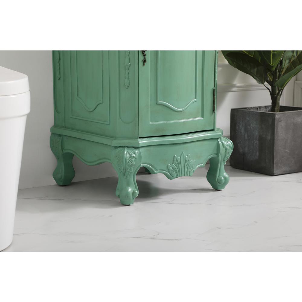 19 inch Single Bathroom vanity in vintage mint. Picture 6