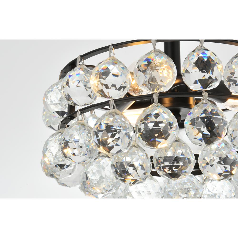 Savannah 12 inch flush mount in black. Picture 4