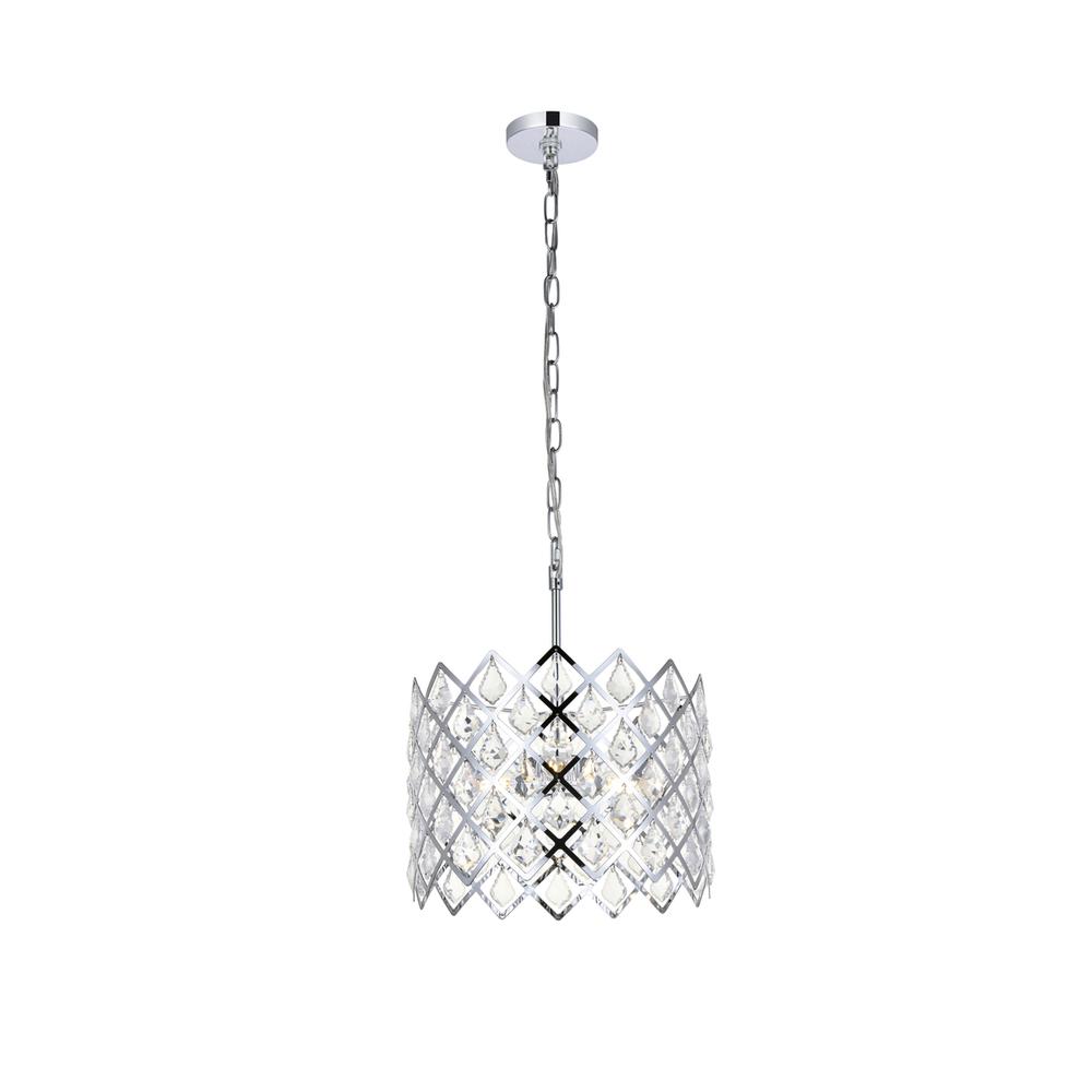 Lyla 13 inch pendant in chrome. Picture 1