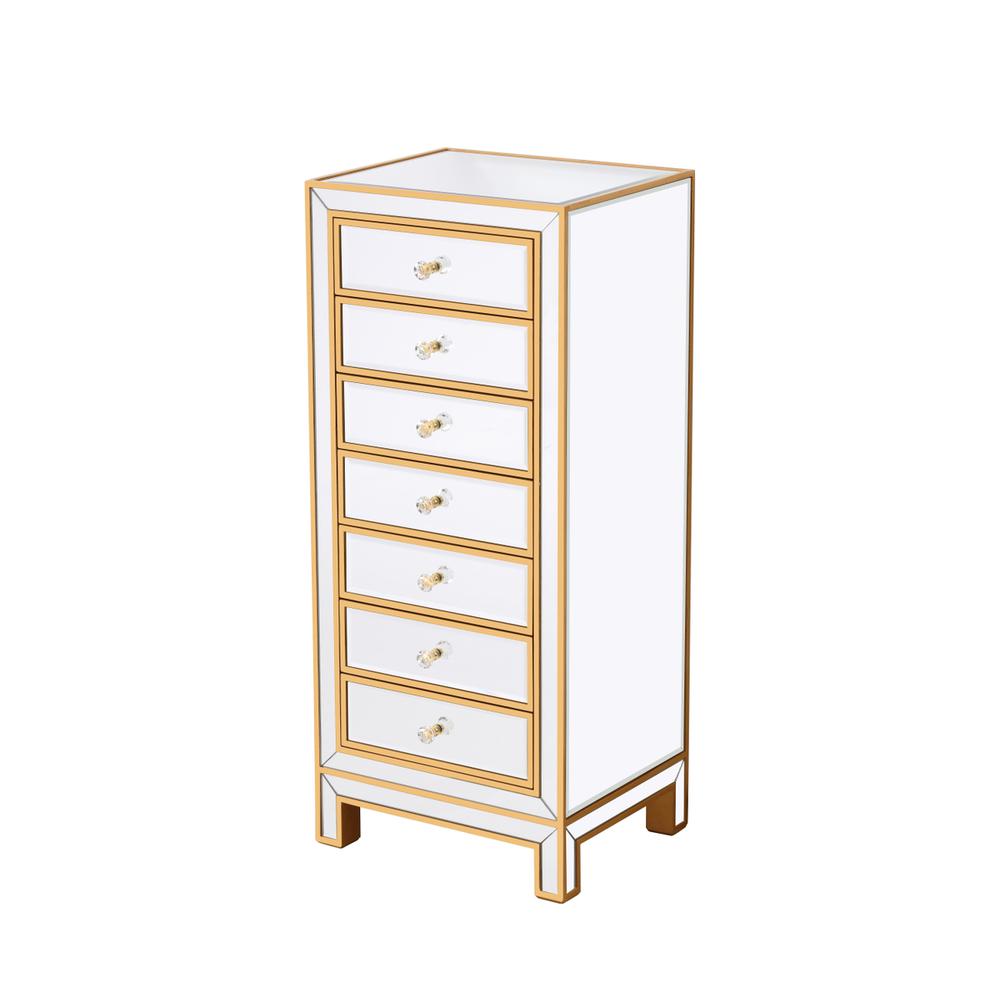 Lingerie Chest 7 drawers 18in. W x 15in. D x 42in. H in gold. Picture 5