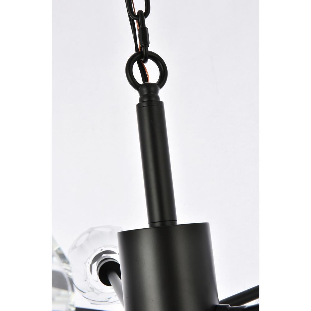 Graham 10 Light Pendant in Black. Picture 4