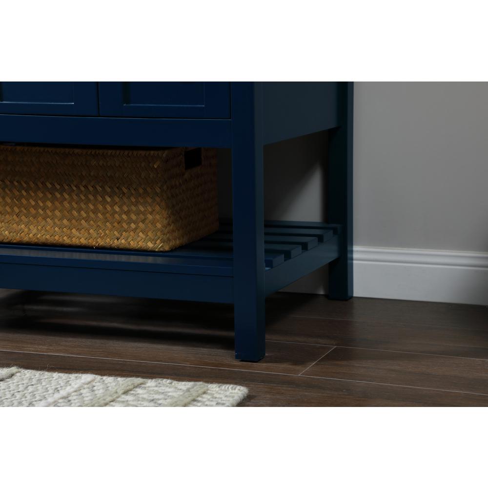 32 inch Single bathroom vanity in blue with backsplash. Picture 6
