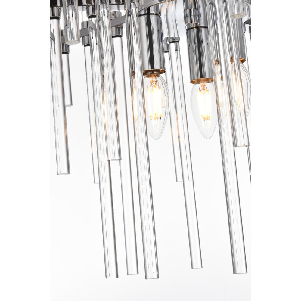Sienna 17 inch crystal rod pendant in chrome. Picture 3