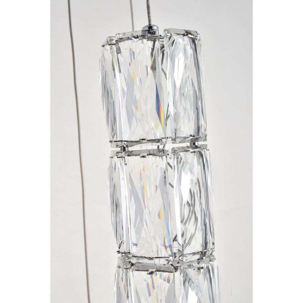Polaris LED light Chrome Pendant Clear Crystal. Picture 4