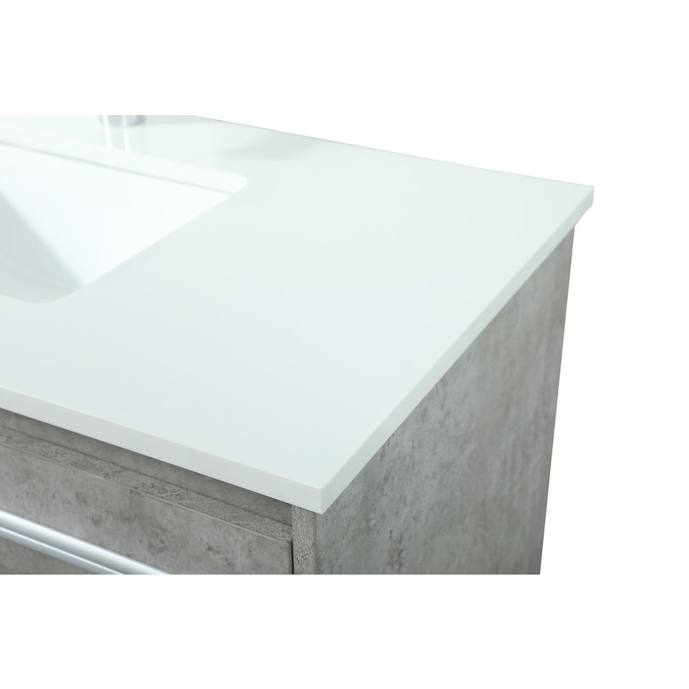 36 Inch Single Bathroom Vanity In Concrete Grey. Picture 12