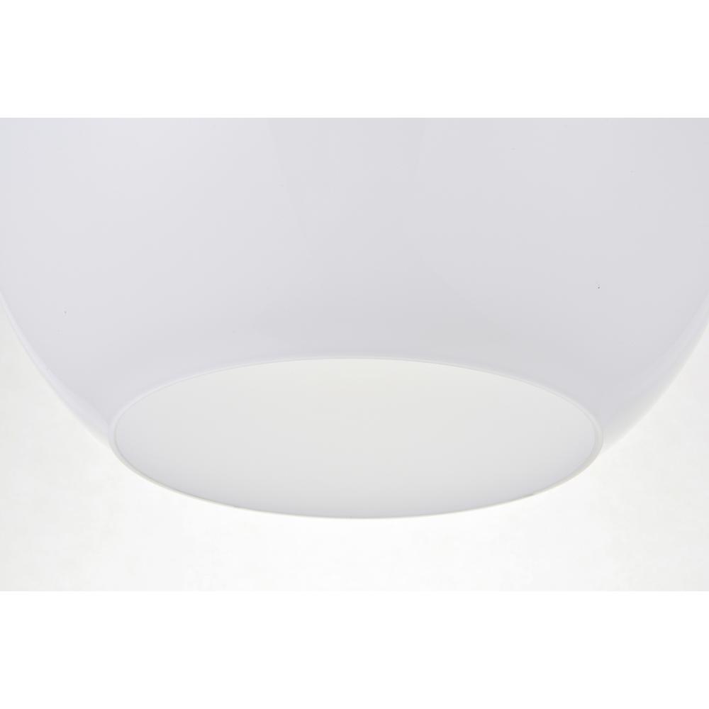Baxter 1 Light Brass Pendant With Frosted White Glass. Picture 3