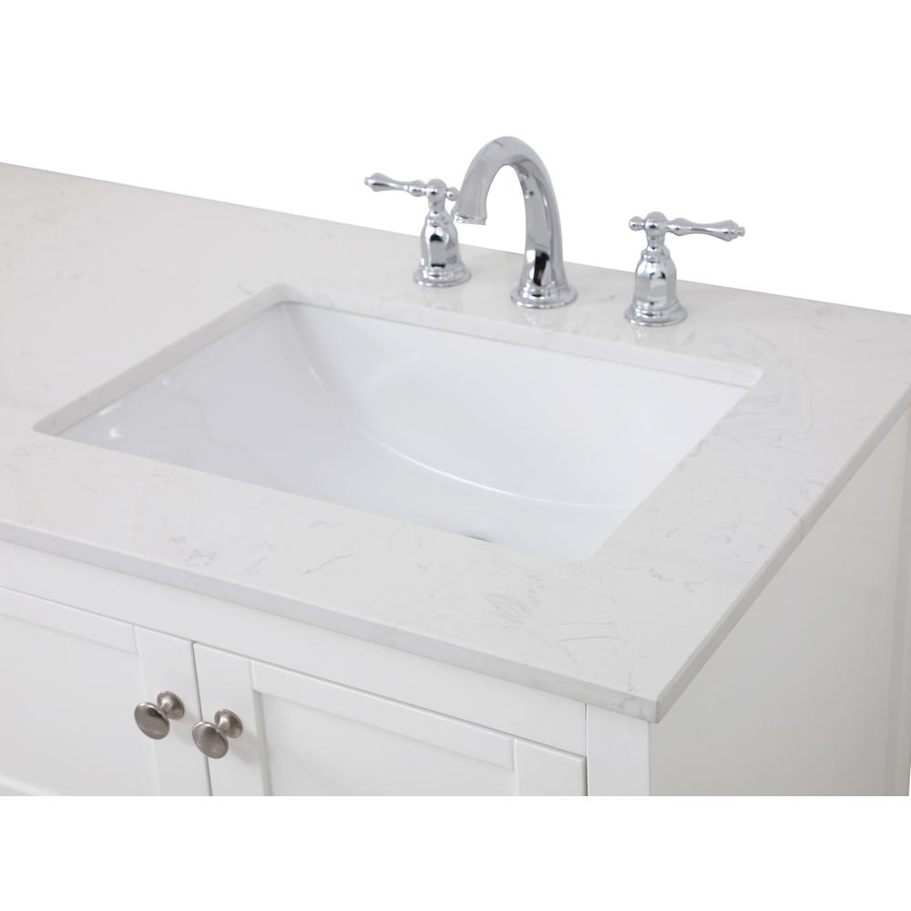60 inch Single Bathroom Vanity in White. Picture 10