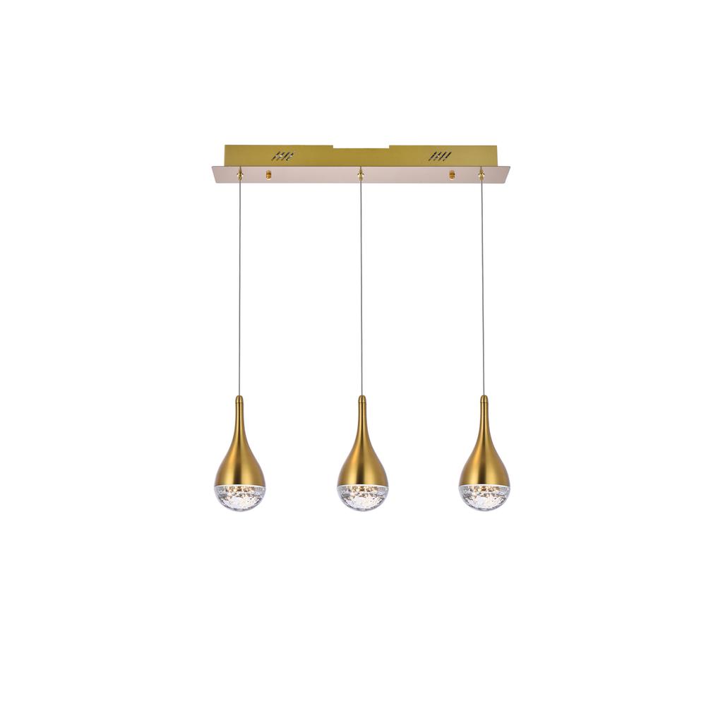 Amherst 24 inch LED pendant in satin gold. Picture 1