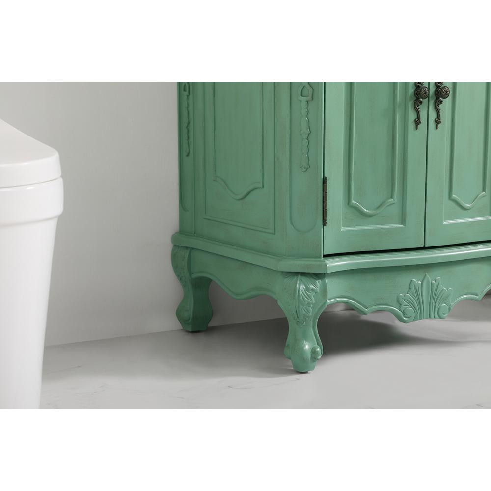 24 inch Single Bathroom vanity in vintage mint. Picture 6