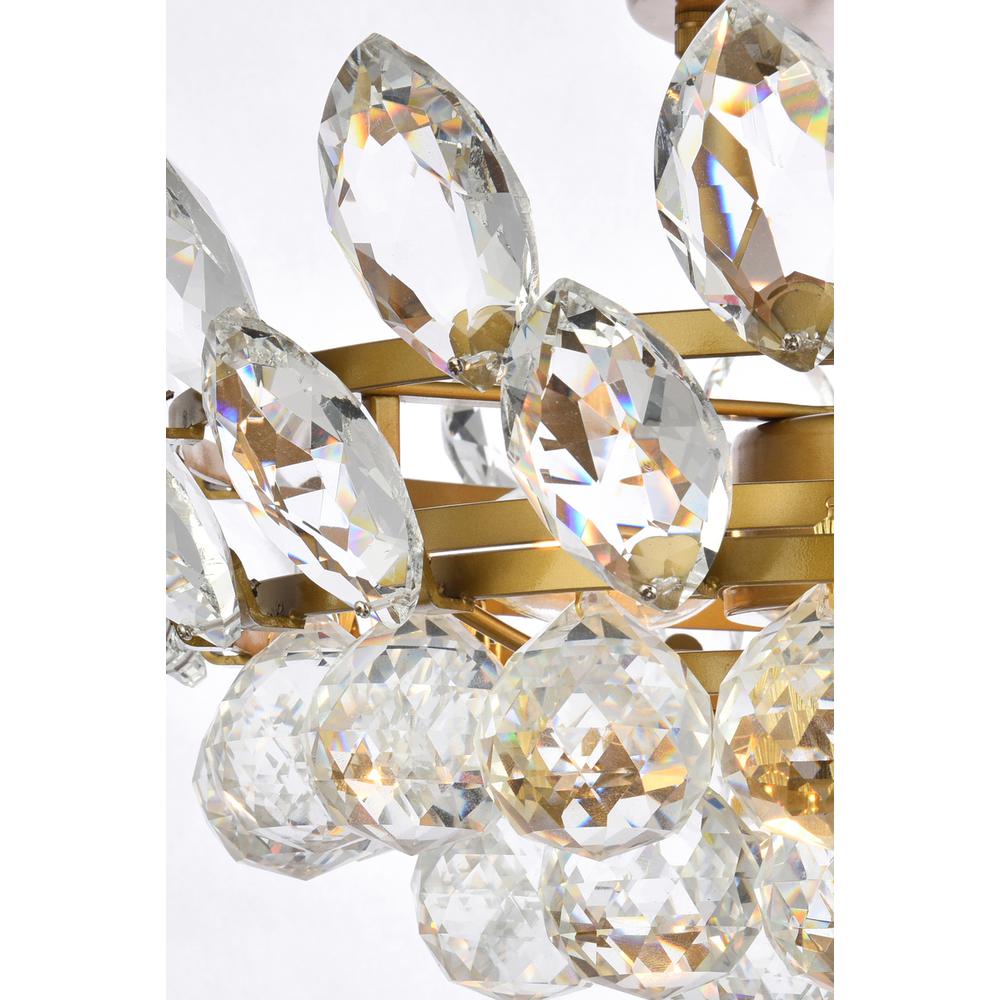 Emilia 14 inch flush mount in brass. Picture 4