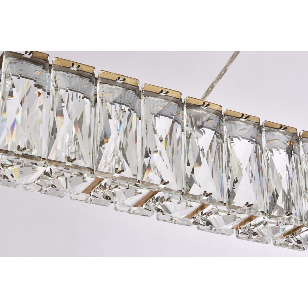 Monroe 38 inch LED linear pendant in gold. Picture 5