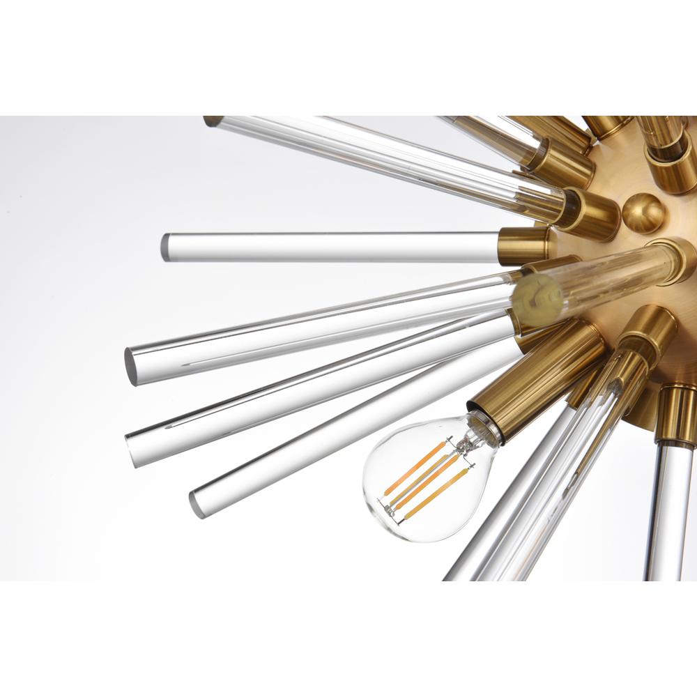 Sienna 18 Inch Crystal Rod Wall Sconce In Gold. Picture 6