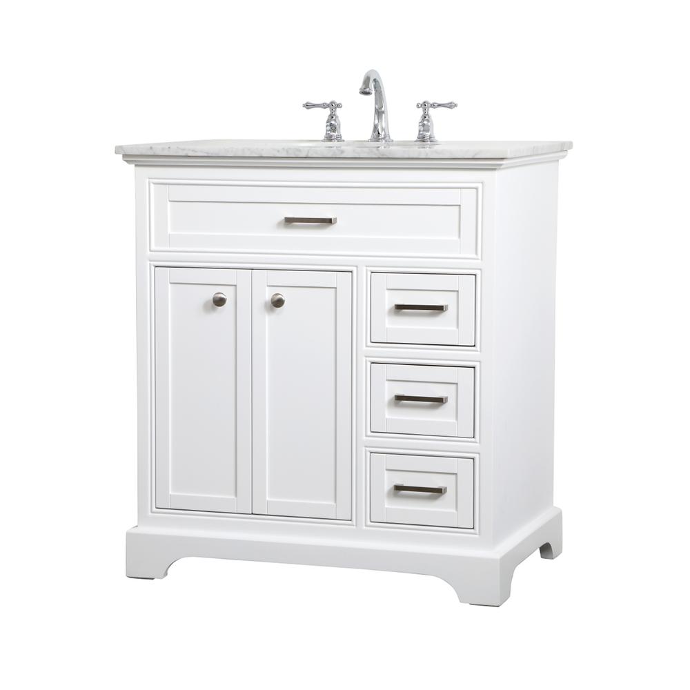 32 inch Single bathroom vanity in white. Picture 6