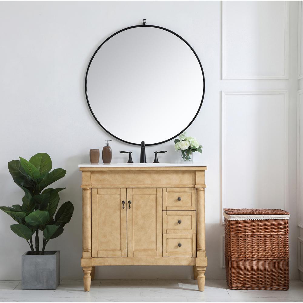 36 inch Single Bathroom vanity in Antique Beige. Picture 6