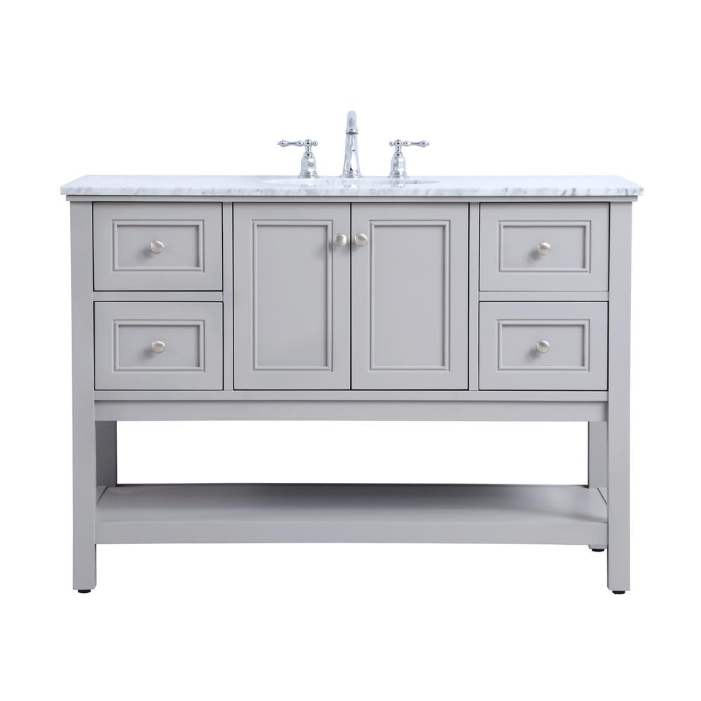 48 inch Single bathroom vanity in natural wood. Picture 1