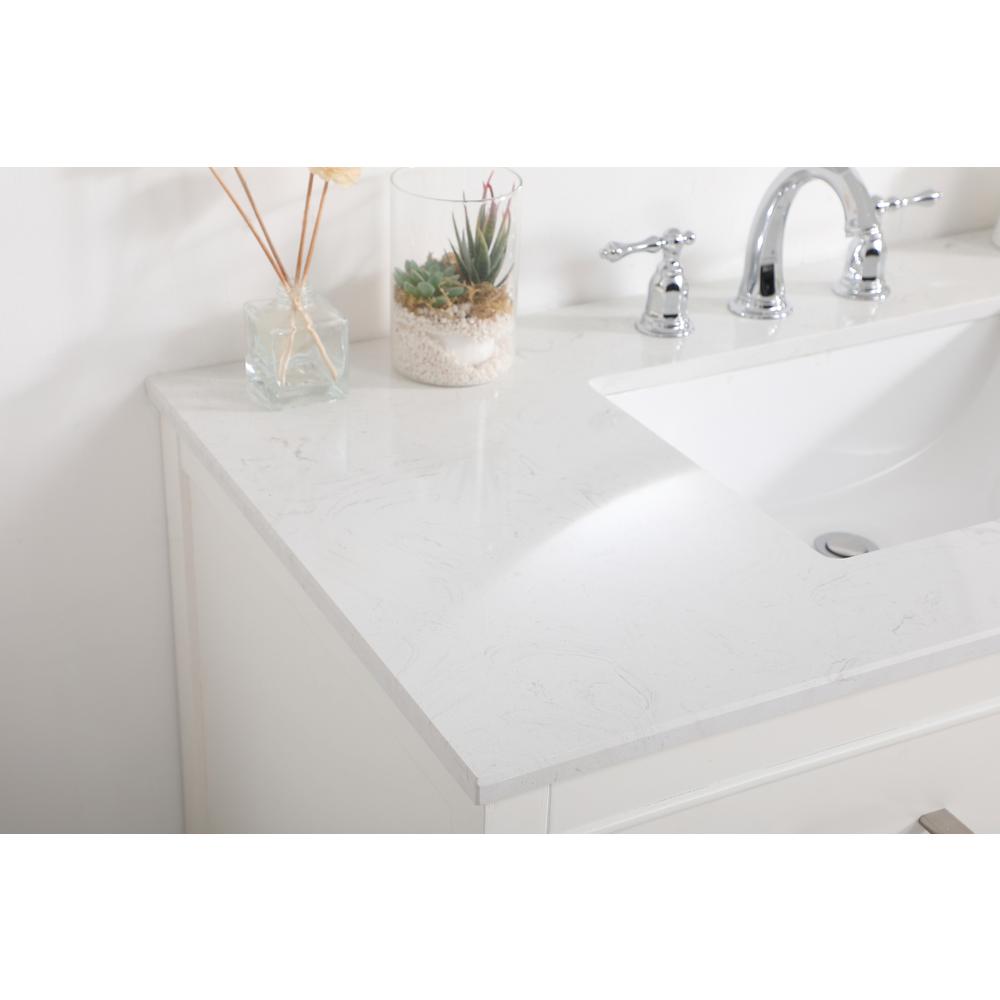 42 inch Single bathroom vanity in white. Picture 5