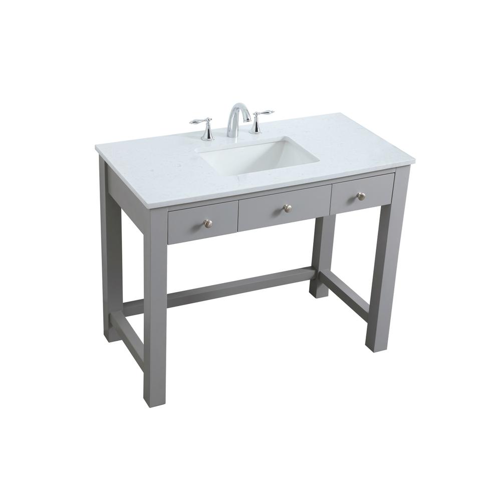 42 Inch ADA Compliant Bathroom Vanity In Grey. Picture 8