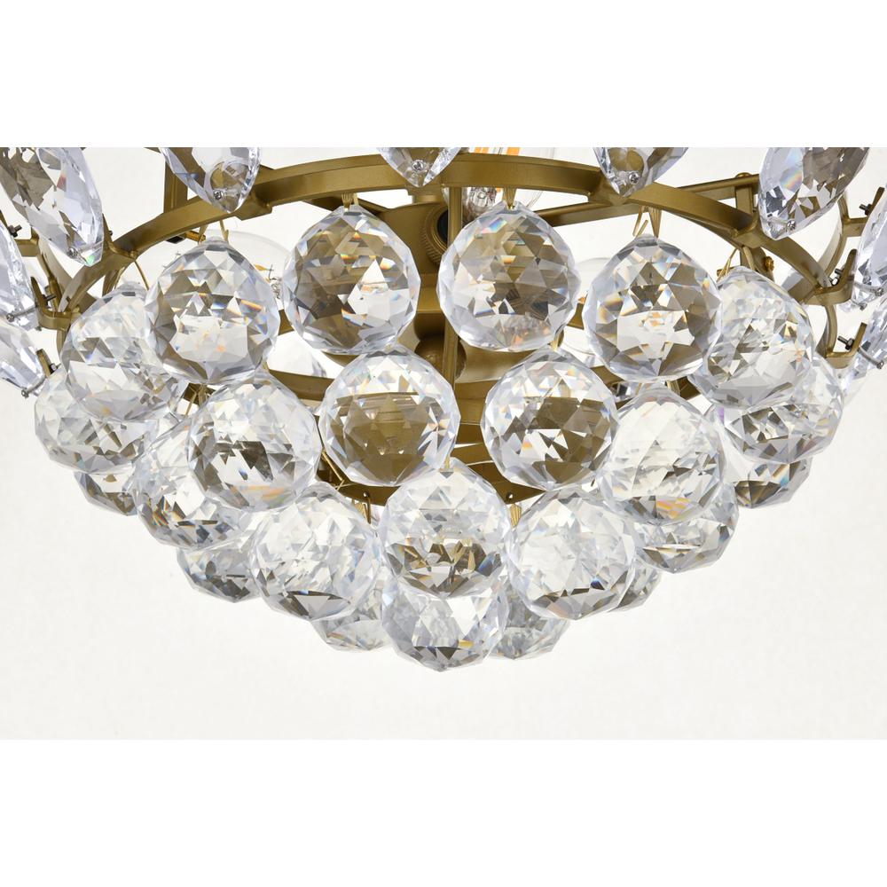 Emilia 14 inch flush mount in brass. Picture 3