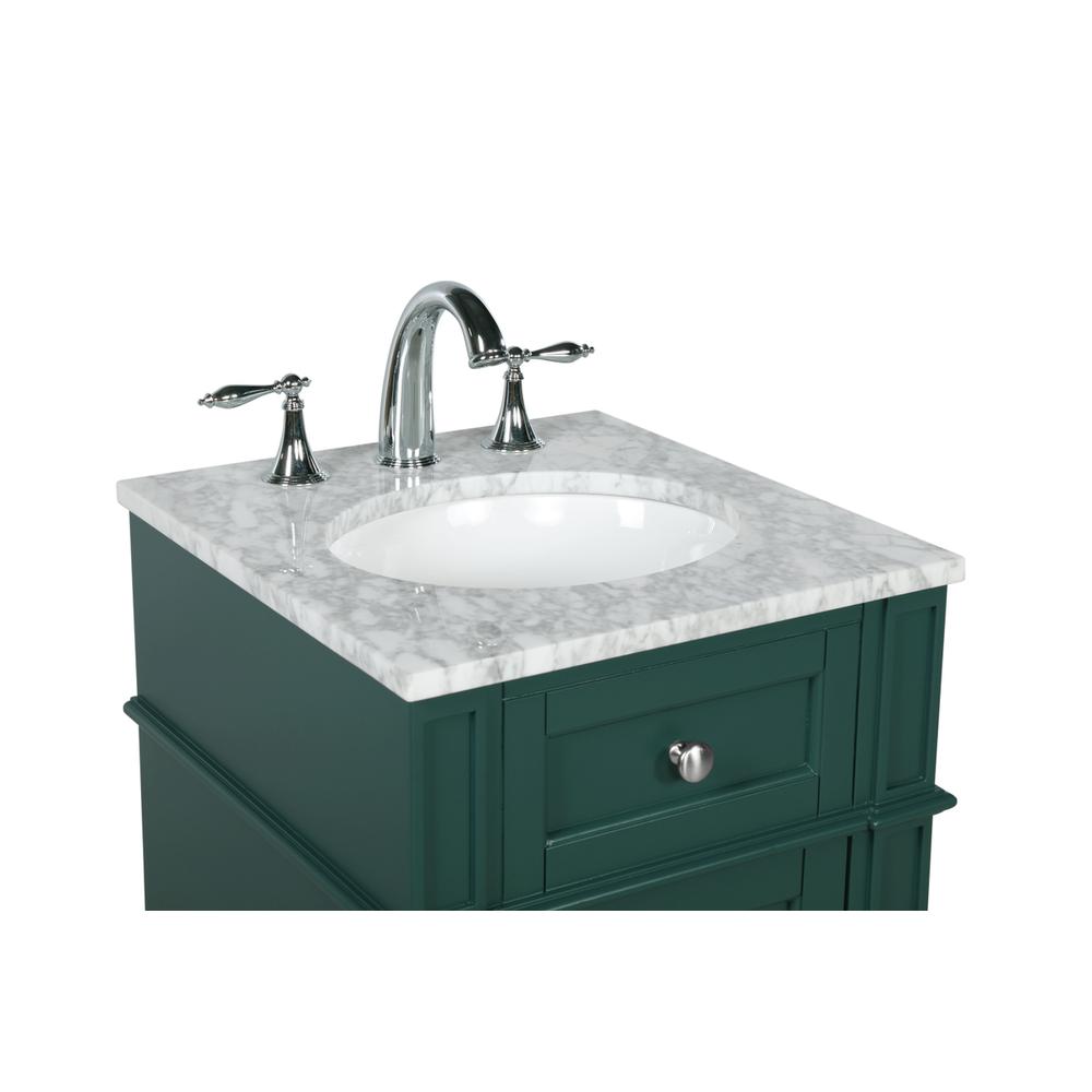 18 inch Single bathroom vanity in green. Picture 11