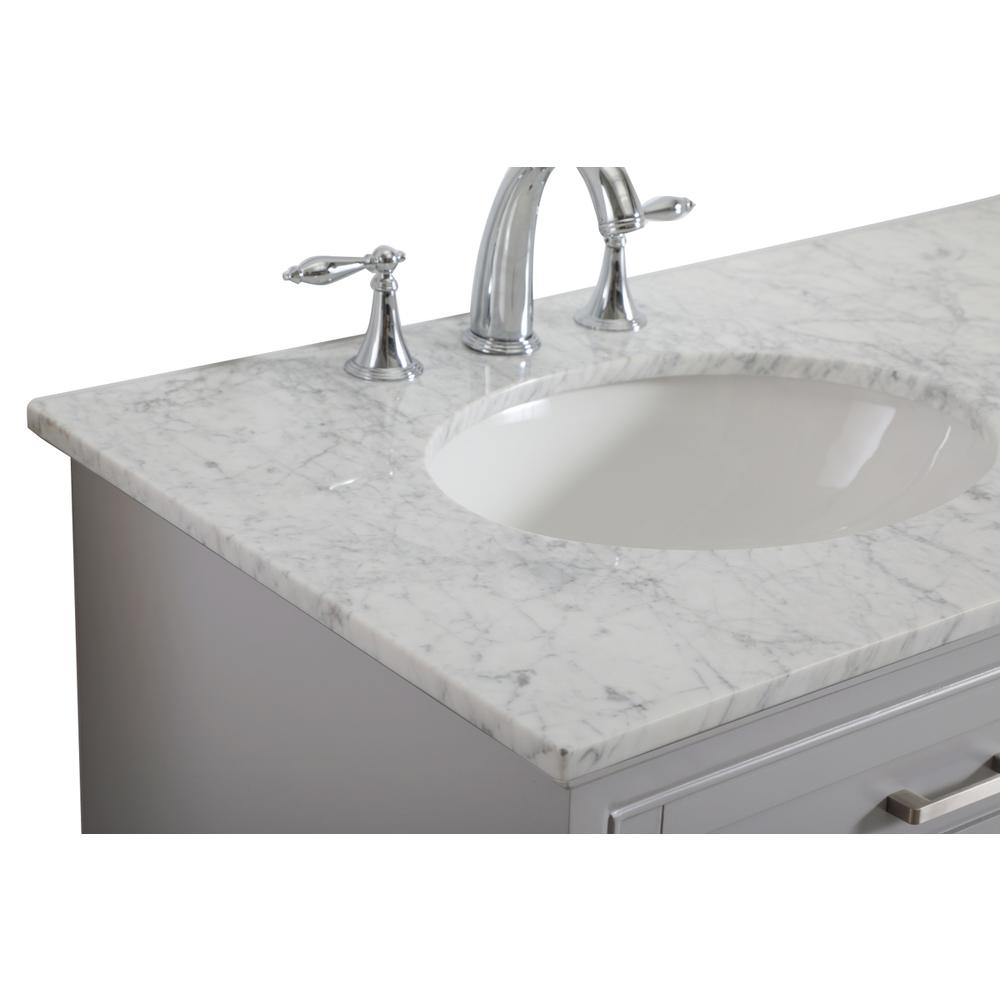 60 In. Double Bathroom Vanity Set In Light Grey. Picture 8