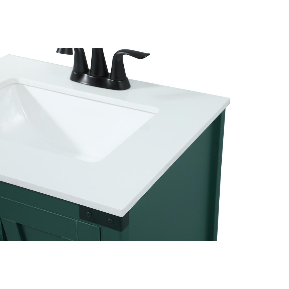 24 inch Single bathroom vanity in green. Picture 11