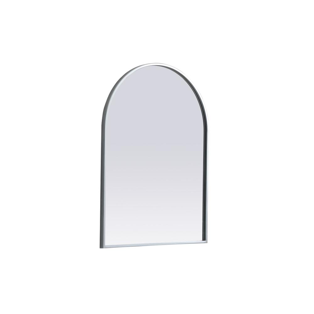 Metal Frame Arch Mirror 22x30 Inch in Silver. Picture 7