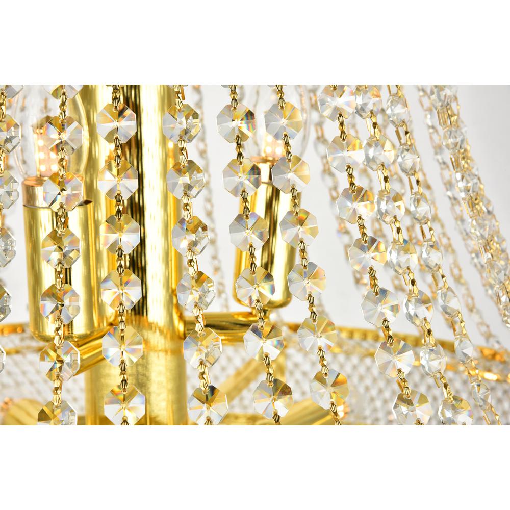 Primo 14 light Gold Chandelier Clear Royal Cut Crystal. Picture 4