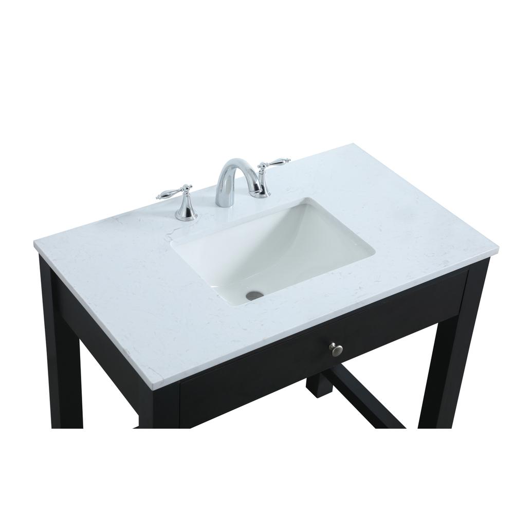 36 Inch ADA Compliant Bathroom Vanity In Black. Picture 10