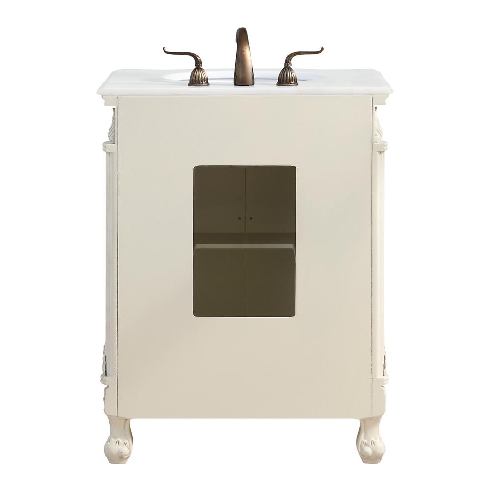 27 inch Single Bathroom vanity in Antique White. Picture 8