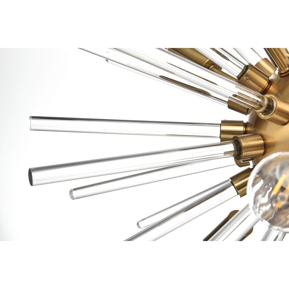 Sienna 36 inch crystal rod pendant in gold. Picture 4