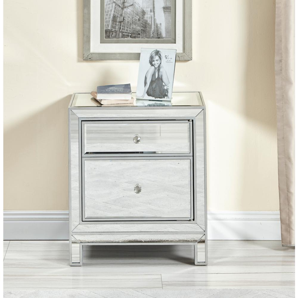 Nightstand 1 door 21in. W x 14in. D x 24in. H in antique silver paint. Picture 8