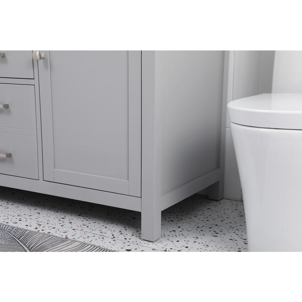 54 Inch Double Bathroom Vanity In Grey. Picture 6