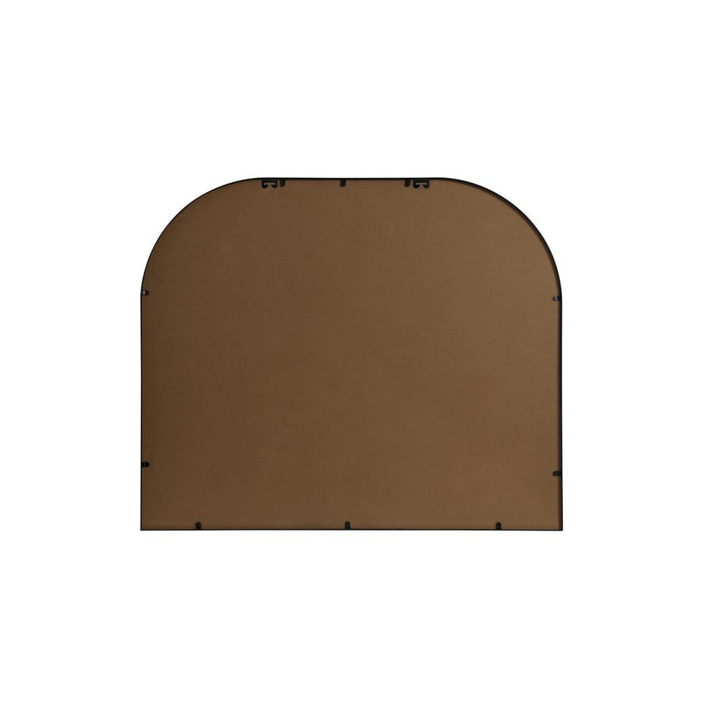 Metal Frame Arch Mirror 40x34 Inch in Black. Picture 8