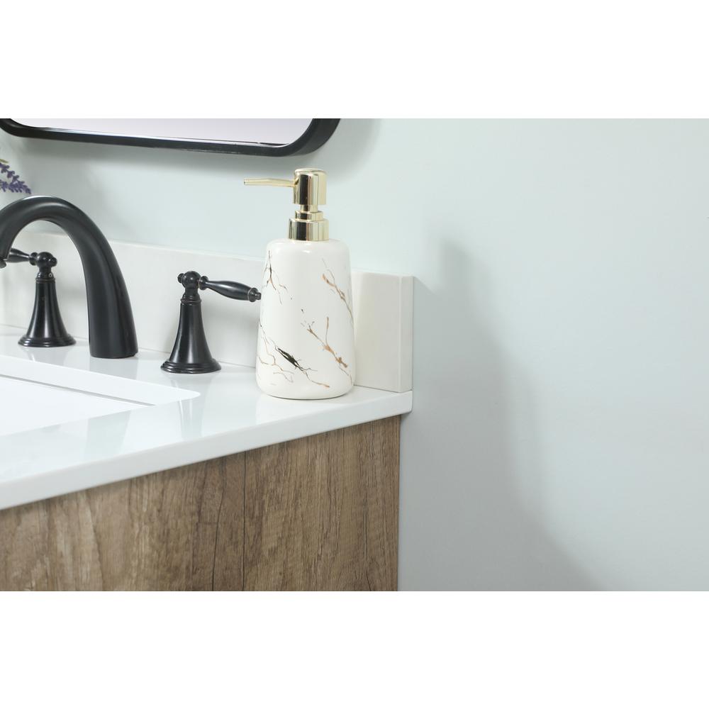 24 inch Single bathroom vanity in natural oak with backsplash. Picture 8