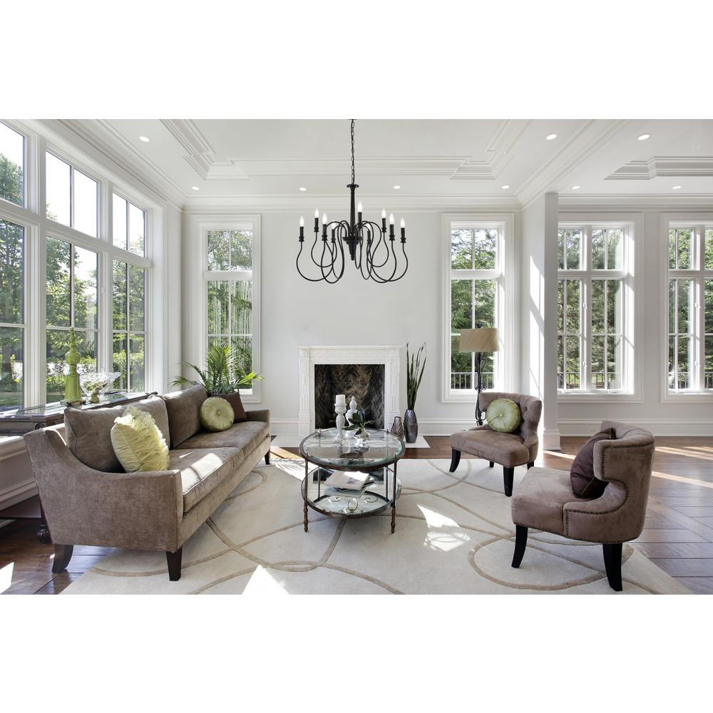 Flynx 9 lights pendant in black. Picture 8