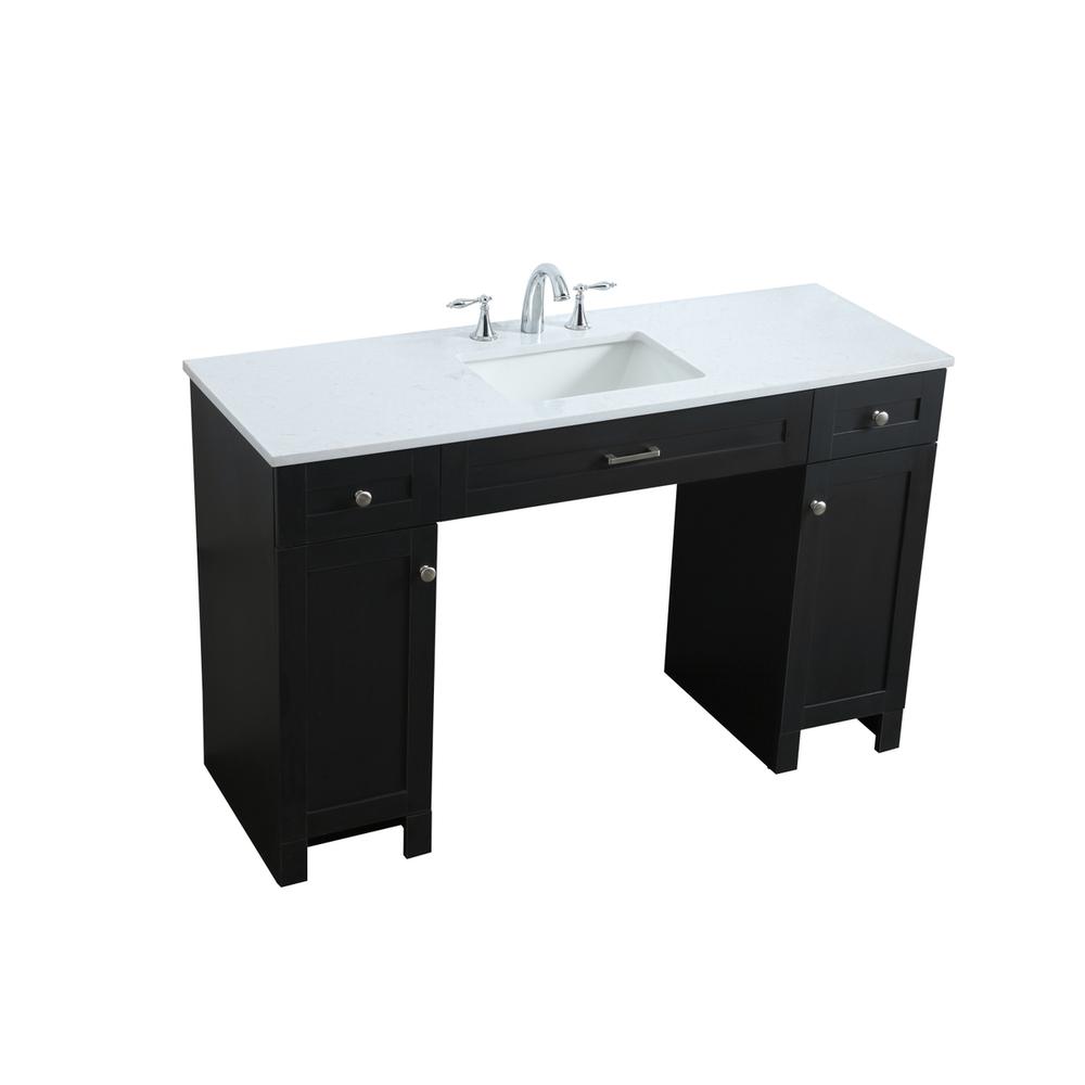 54 Inch ADA Compliant Bathroom Vanity In Black. Picture 8