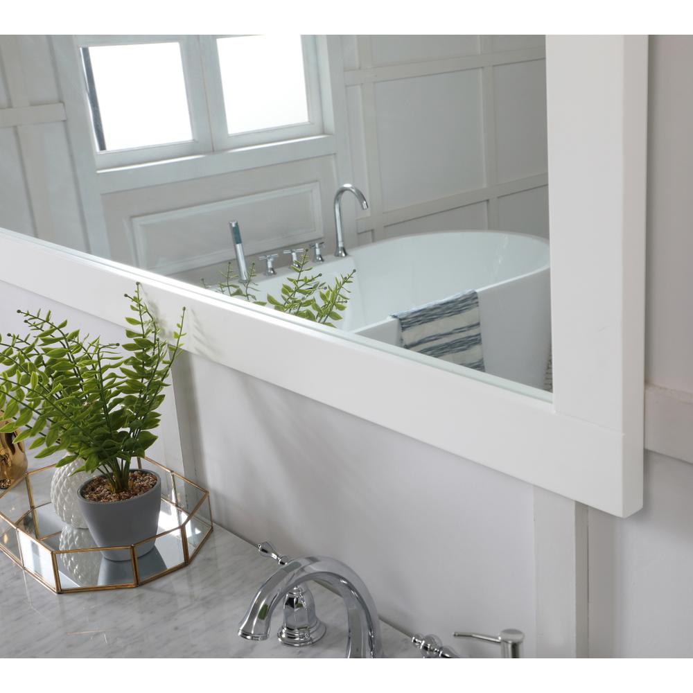 Aqua rectangle vanity mirror 60 inch in White. Picture 4