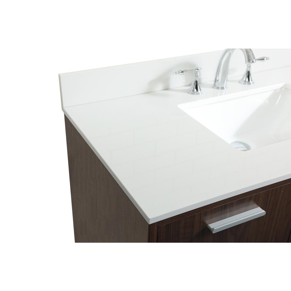 42 inch bathroom vanity in Walnut with backsplash. Picture 11