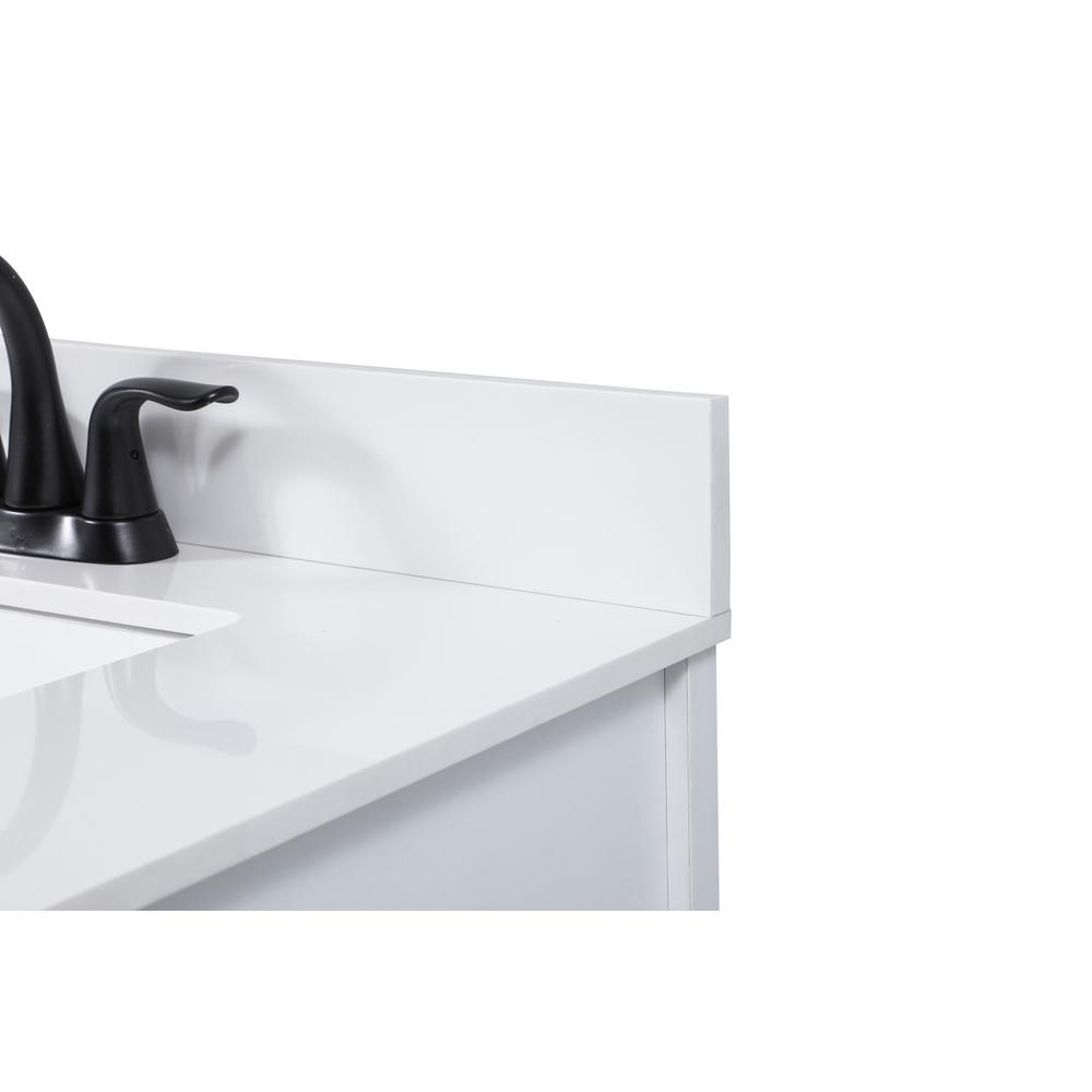 30 inch Single bathroom vanity in white with backsplash. Picture 11