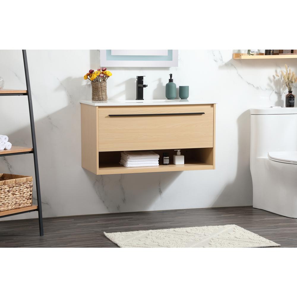 36 inch Single bathroom vanity in maple. Picture 2