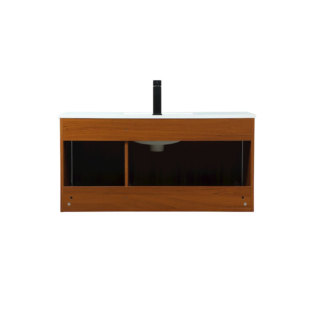 40 Inch Single Bathroom Vanity In Teak. Picture 16
