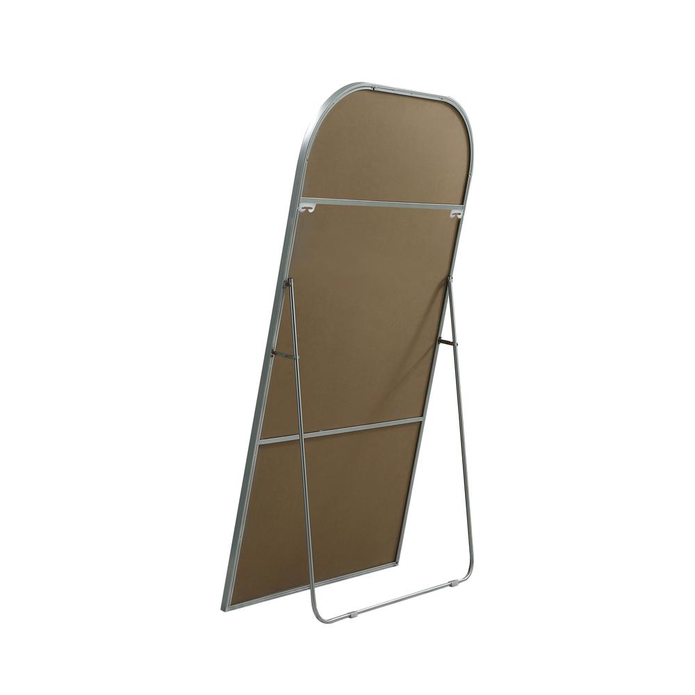 Metal Frame Arch Full Length Mirror 35x66 Inch in Silver. Picture 7