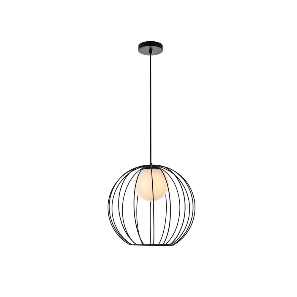 Wetzel 1 light black pendant. Picture 1