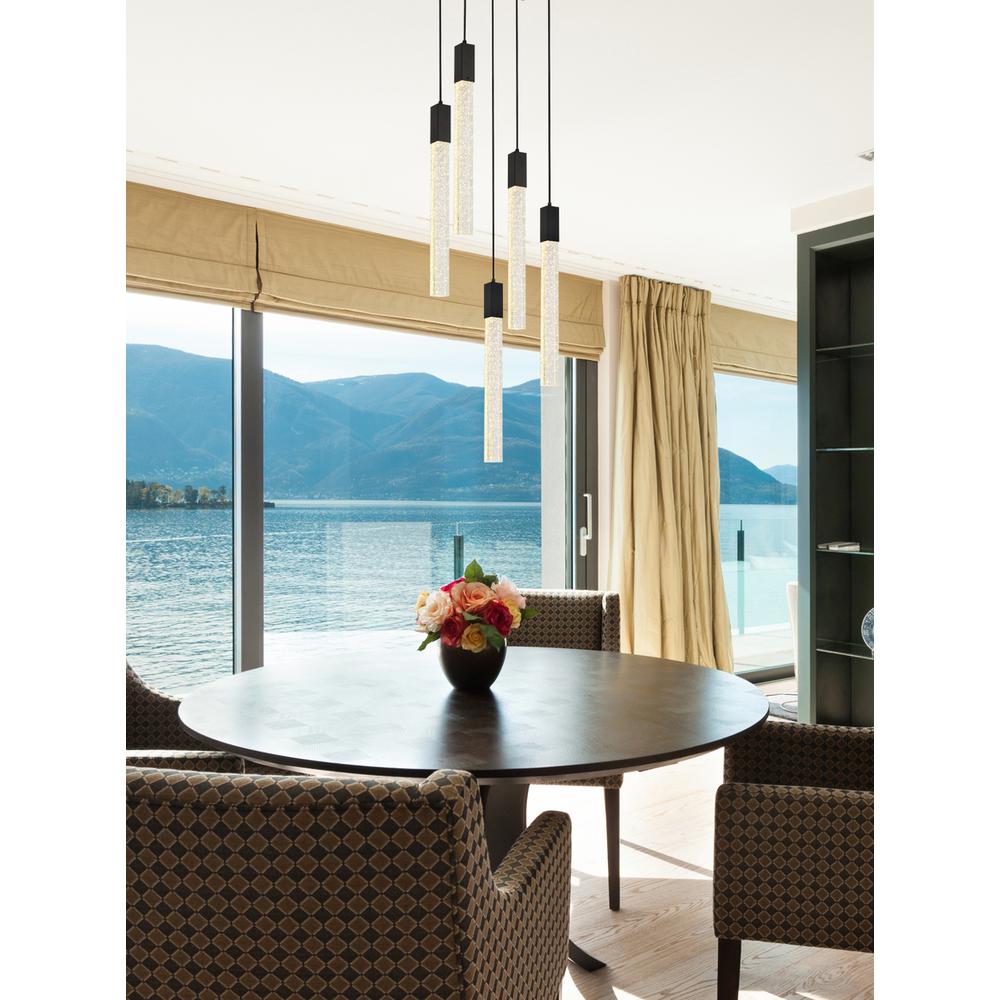 Weston 5 lights pendant in black. Picture 8
