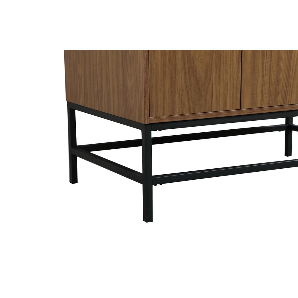 36 inch Single bathroom vanity in walnut brown with backsplash. Picture 13