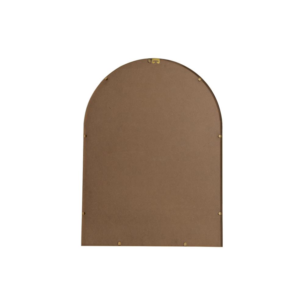Metal Frame Arch Mirror 27x36 Inch in Brass. Picture 8