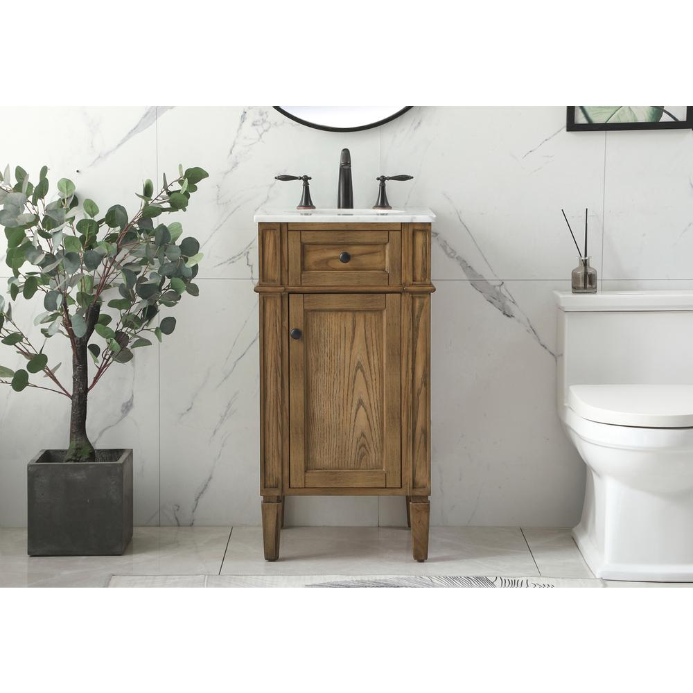 18 inch Single bathroom vanity in driftwood. Picture 14