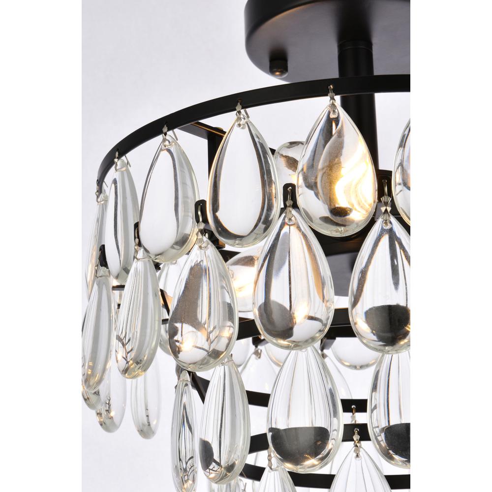 Mila 12 inch flush mount in black. Picture 4