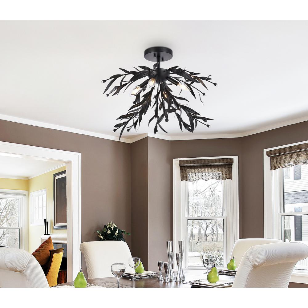 Priscilla 23 inch flush mount in black. Picture 8