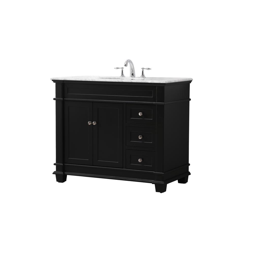 42 inch Single bathroom vanity set in black. Picture 7